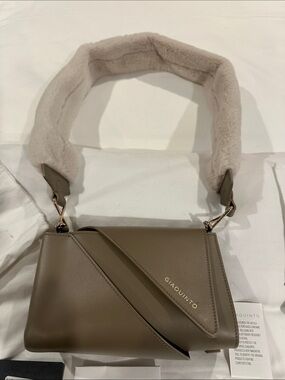 GIAQUINTO CROSS  ALINE BAG NWT AND A SHEARED LAMB HANDLE